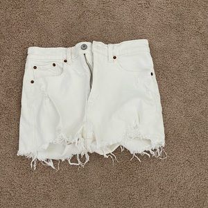 Abercrombie White Denim Shorts
